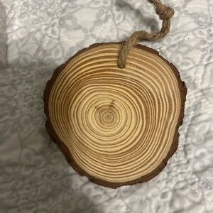 Makers Market Natural Wood Ornaments - Cream 2 set of 5 each